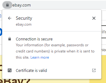 sicurezza del sito ebay